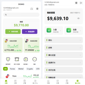 多语言PC/H5版st7交易所/美股/外汇/理财/贷款/K线控制